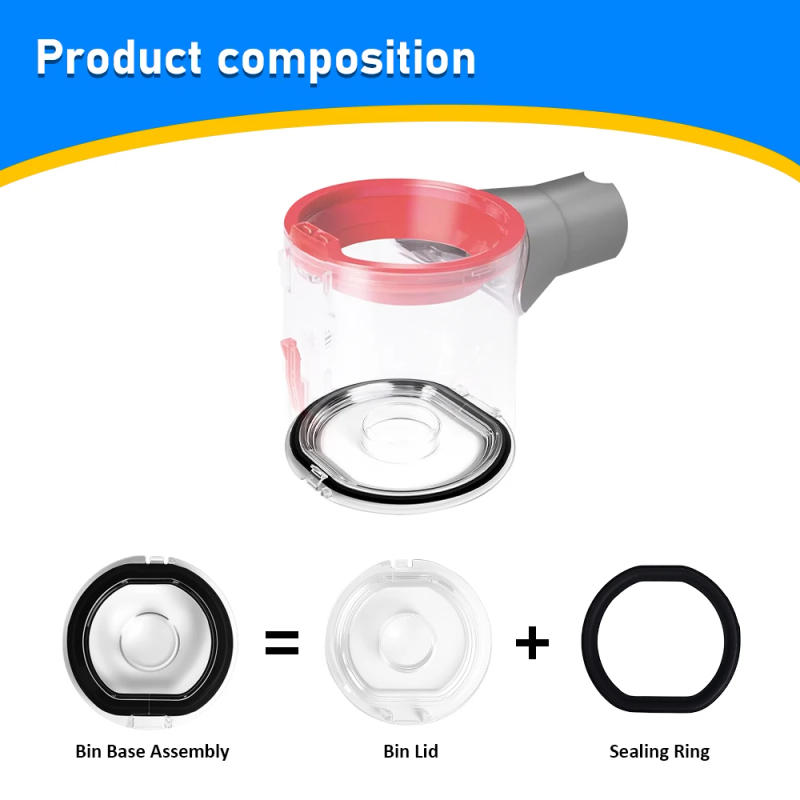 Description Picture 6 of itemDust Container Lid Bucket Floor Cover & Sealing Ring for Dyson V7 V8 SV10 SV11 Vacuum Cleaner Part Dust Cup Accessories