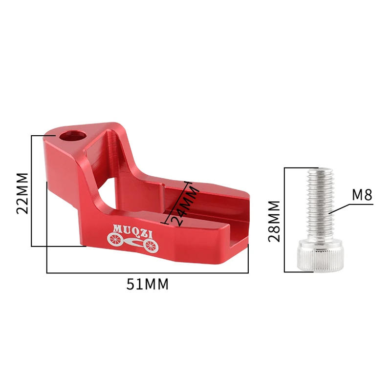 Description Picture 3 of itemMUQZI Folding Bicycle Frame Center Support C Brakes Calipers Extension Adapter 20 Inch Frame 451 To 406 Wheel Extender