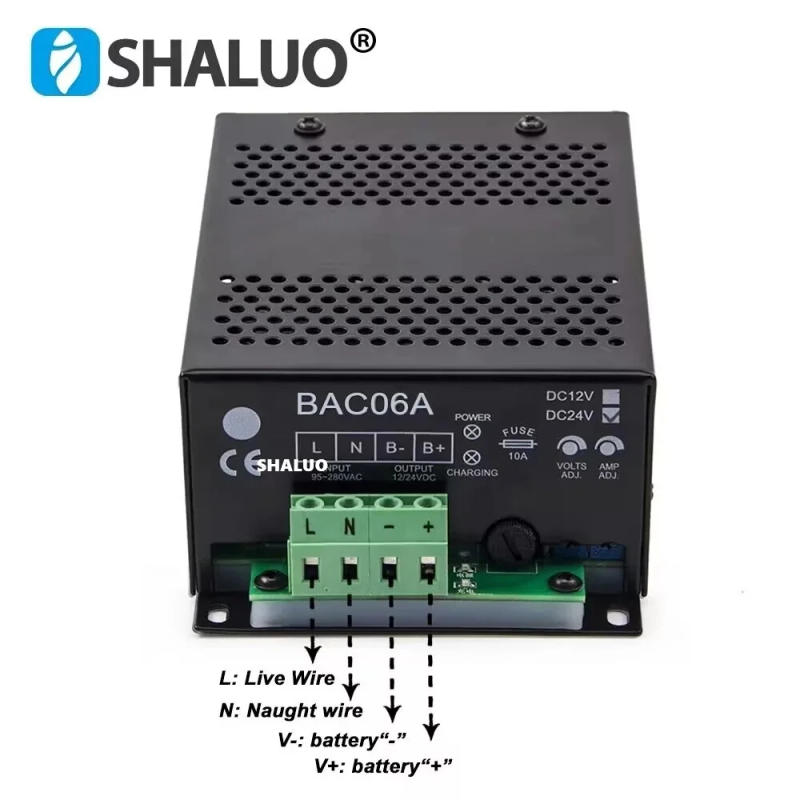 Description Picture 3 of itemDC12V 6A 24V 3A Auto Intelligent Battery Charger Module Diesel Generator Float Charging Power Adapters Genset Parts BAC06A