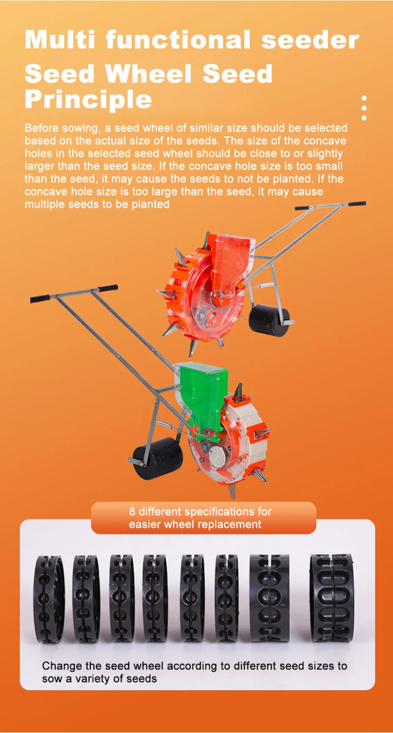 Description Picture 5 of itemHand Pushed Peanuts Soybeans Roller Planter Hand Pushed Seeder Corn and Grains Precision Seeder Planter for Corn