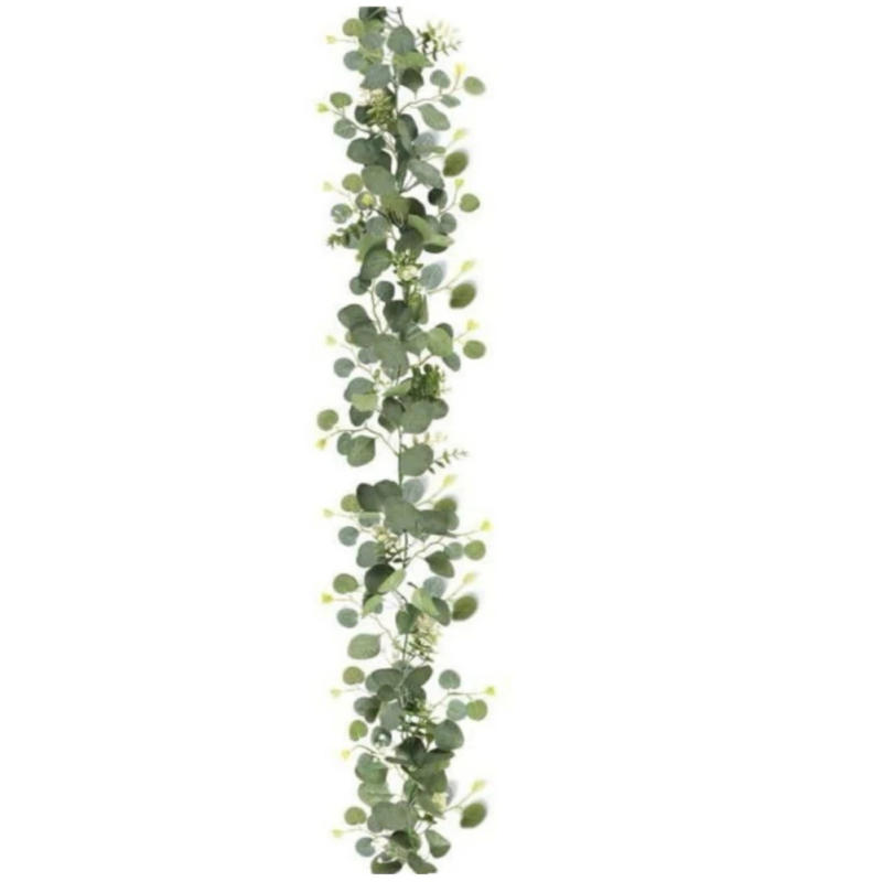 Description Picture 3 of item2pcs/1pc 6' Artificial Eucalyptus Garland Faux Greenery Eucalyptus Leaves Vines For Wedding Backdrop Arch Home Party Decor