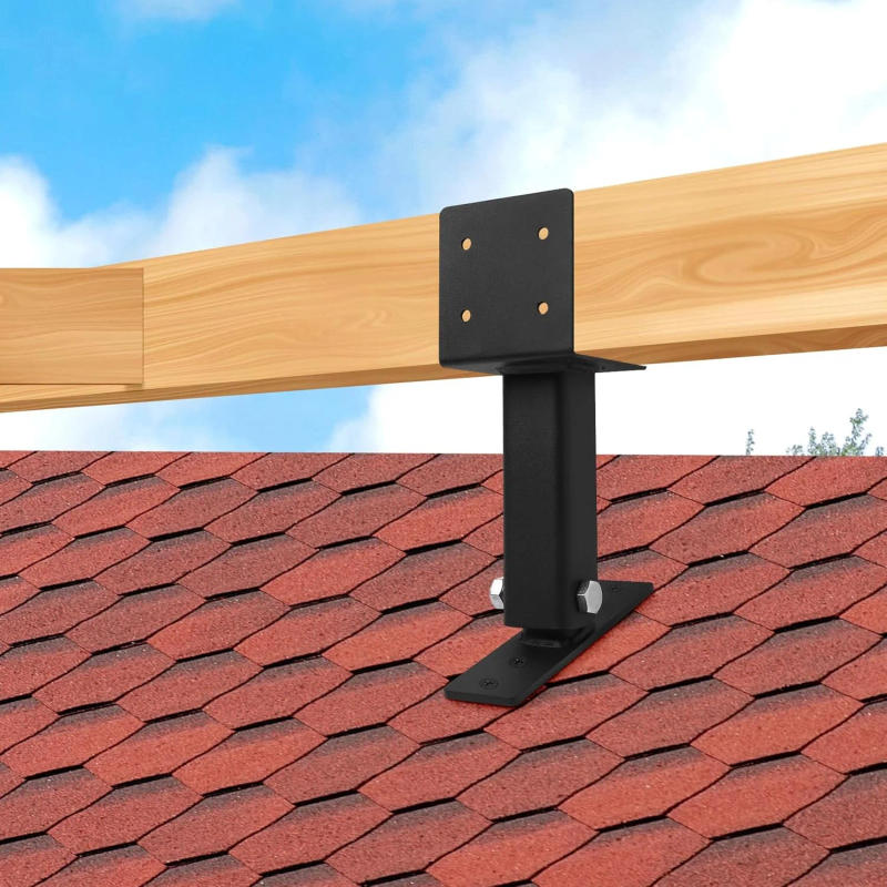 Description Picture 5 of itemRoof Riser Brackets Kit Heavy Duty Pergola Roof Riser Beam Bracket for Wood Patio Pergola Beam Support and Stability