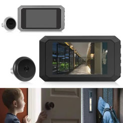 Video Digital Door Viewer Digital Magic Eye Electronic Viewfinder Night Vision Photo Recording 1400mAh Build-in Lithium Battery