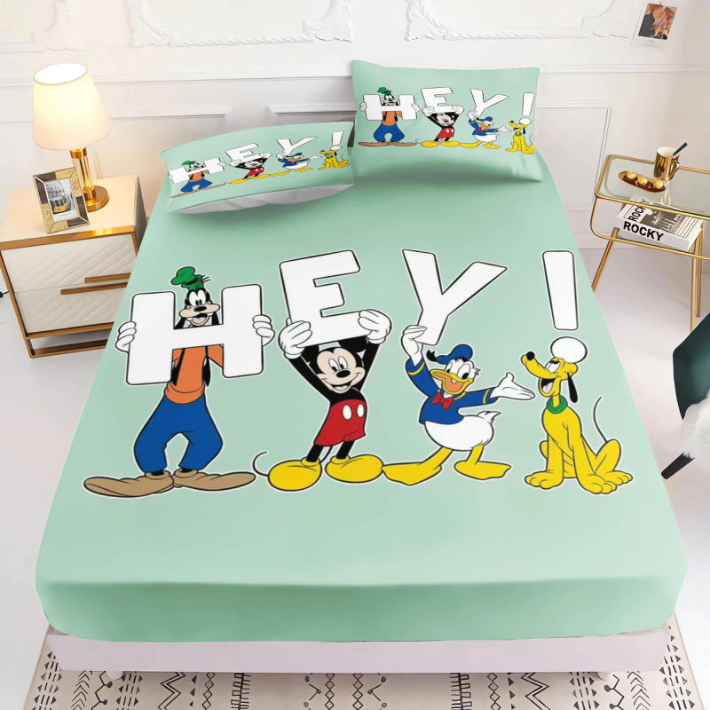Description Picture 3 of itemMickey 3d Children'S Bedding Set Fitted Sheet 100% Polyester With Pillowcase Suitable For Children And Adults Anime Printed