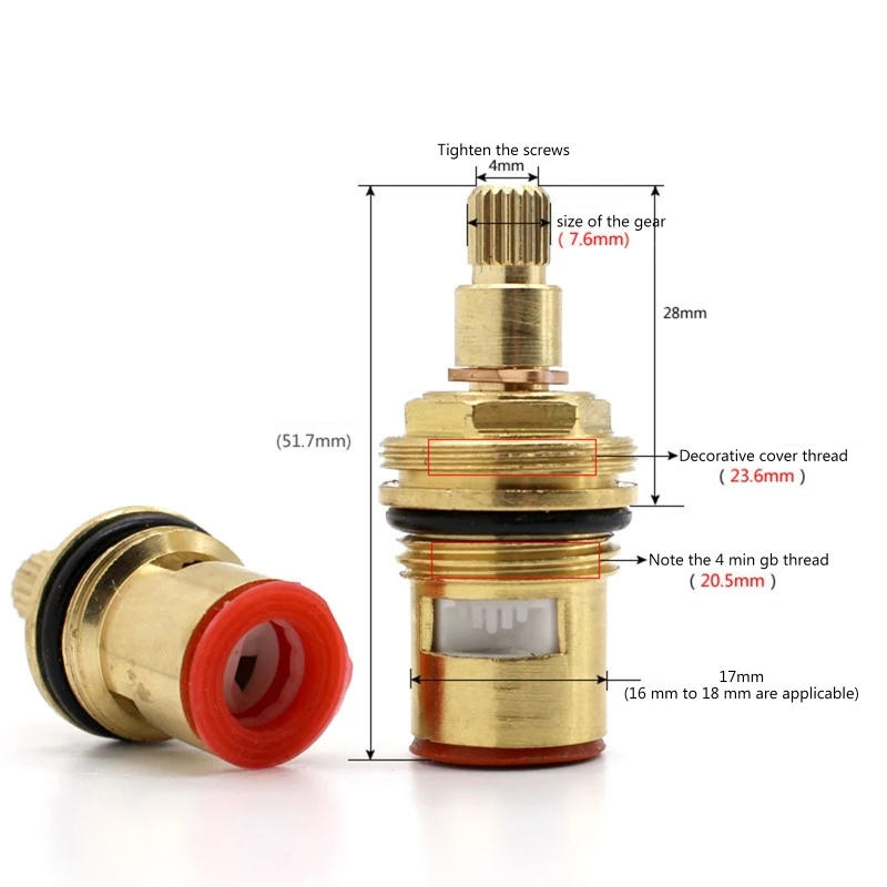 Description Picture 6 of item1Set Copper Cross Handle Bath Sink Faucet Handle for Kitchen Bathroom Accessory