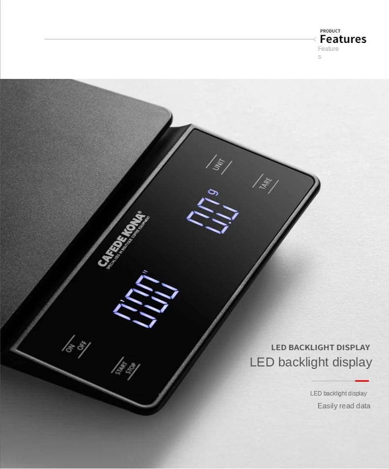 Description Picture 4 of itemSmart Coffee Scale Kitchen Food Scale Digital Electronic Scale with Timer Precision Jewelry Scale Mini Household Weighing Scale