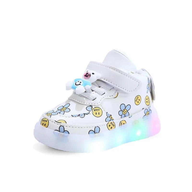 Description Picture 6 of itemChildren's Shining Light Sneakers Little Kids Glowing Light Sneakers Baby Toddler Luminous Shoes Children's Light-up Board Shoes