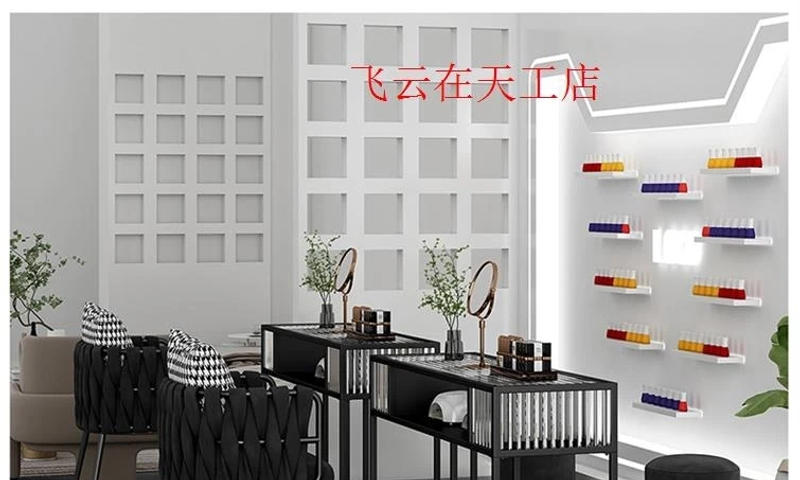 Description Picture 3 of itemProfessional Nailtech Desk Beauty Exquisite Modern Manicure Table Makeup Receptionist Mesas De Manicura Salon Furniture CY50NT