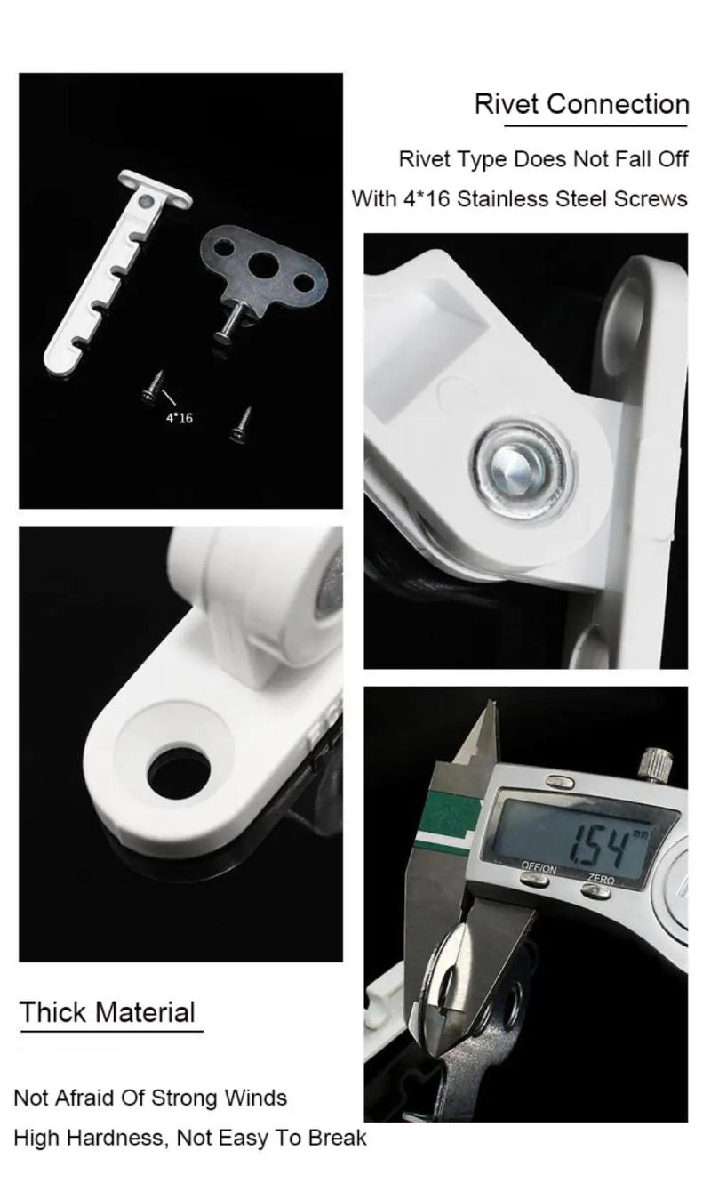 Description Picture 2 of itemWindow Stopper Plastic Steel Ventilation Inner Opening Door Limit Latches Household Child Safety Wind Brace Bracket Lock Tools