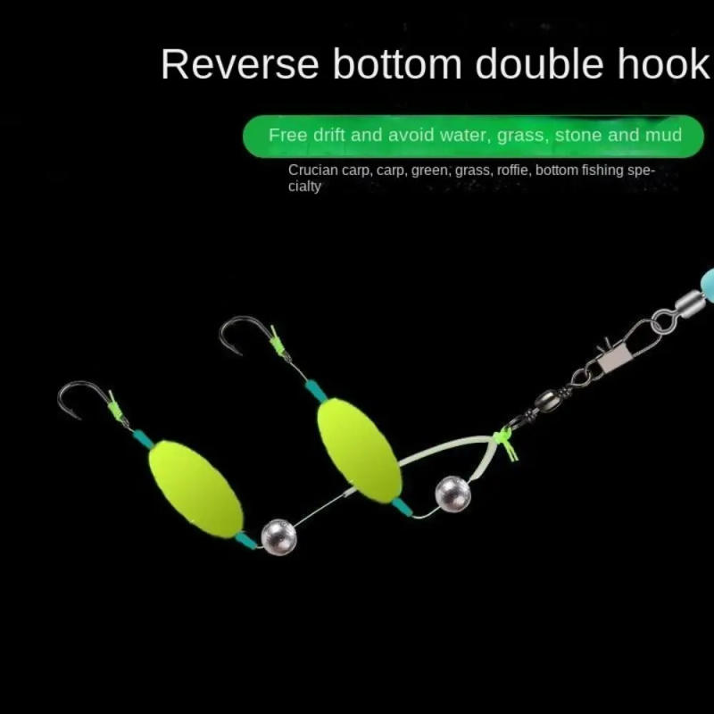 Description Picture 3 of item3pcs Double Hook Fishing Hair Rigs Hook Suspension Anti Bottom Carp Fishing Hook Equipment Ready Made Carp Rigs Fishing Lure