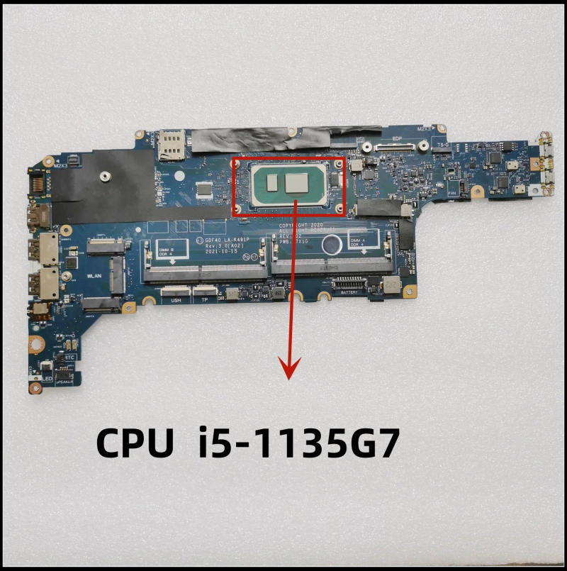 Description Picture 2 of itemLA-K491P Motherboard. For Dell Latitude 14 5420 Laptop Motherboard.With I5/I7-11th Gen CPU.Fully tested, OK