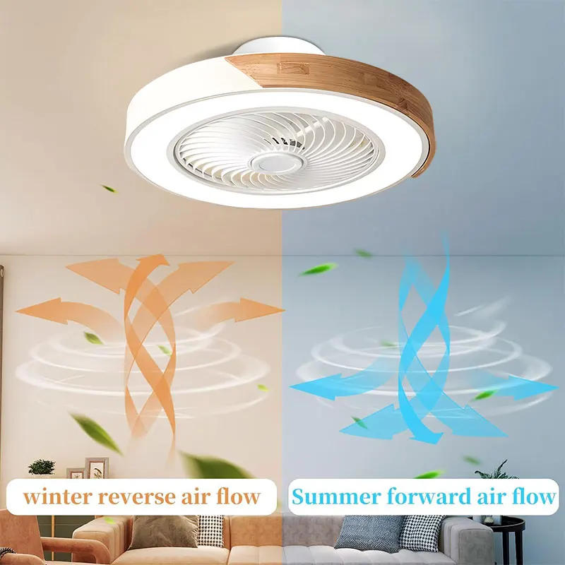 Description Picture 4 of itemSmart Dia.50cm Celing Fans Lights with Remote Control for Bedroom Living Room Low Floor Tricolor LED Ceiling Lamps AC85-265V