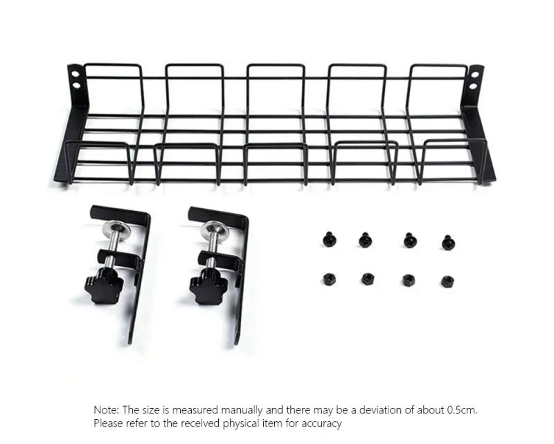 Description Picture 5 of itemUnder Table Storage Rack Metal Cable Management Tray Home Office Desk Wire Organizer No Punching Kitchen Storage Accessories