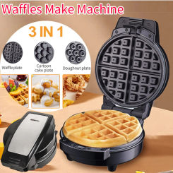 3 In 1 Mini Sandwich Waffle Eggette Maker with 6 Removable Plates Heating Breakfast Toaster Portable Breakfast Cooking Tools