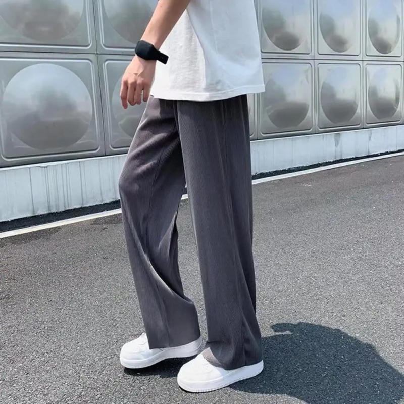 Description Picture 5 of itemMen Cargo Pants Men Casual Trousers Quick-drying Men's Sport Pants with Wide Leg Side Pockets for Gym Training Jogging Elastic