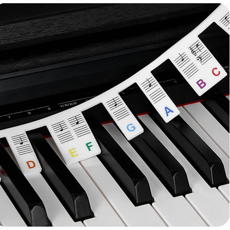Description Picture 6 of itemPiano Keyboard Stickers for 88-Key Full Size Silicone Piano Notes Guide For Beginner Reusable