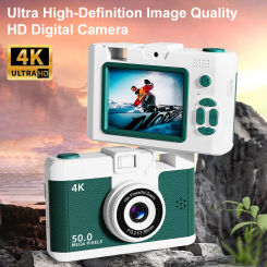 4K Retro Digital Camera with WIFI Wireless Transmission 16x Digital Zoom Video Shooting Instant Thermal Camera With Flash & Filt
