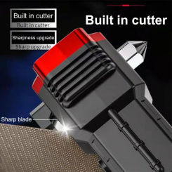 Tactical LED Flashlight USB Rechargeable Battery Flashlamp Multifunctional Car Safety Hammer Window Breaker Self Defense Lantern