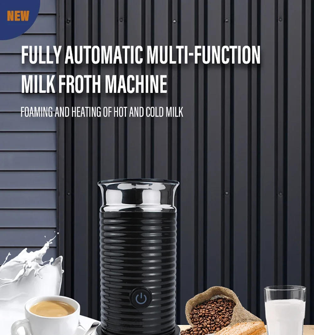 Description Picture 3 of itemBlack 500W 4 IN 1 Multifunctional Milk Frother and Steamer for Hot & Cold Froth, electric milk foam Coffee frother machine