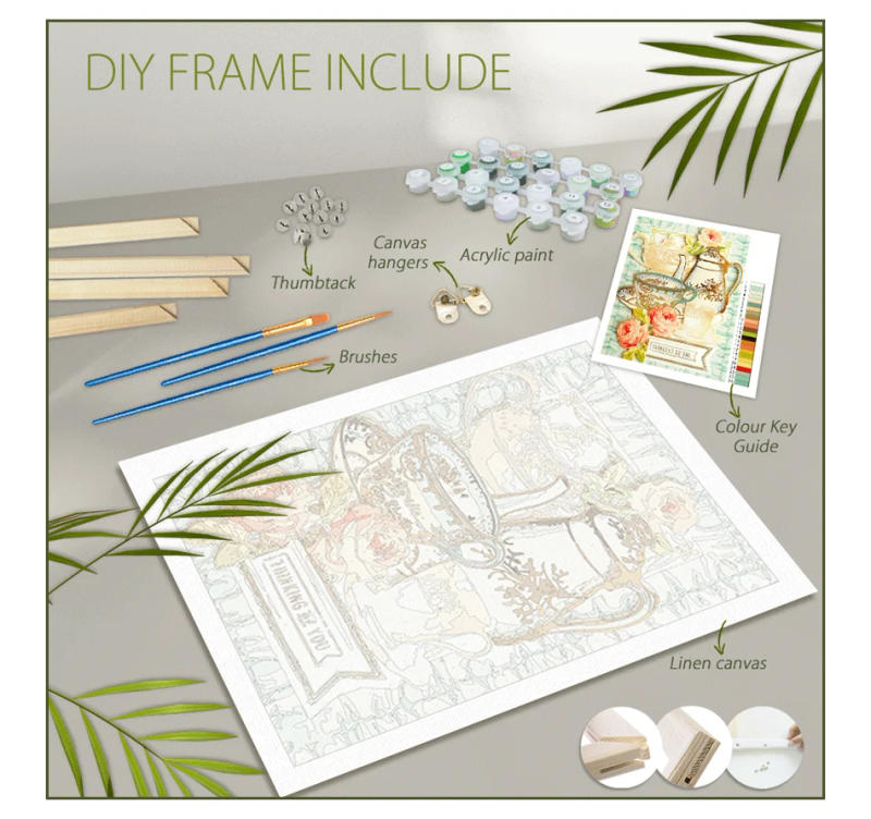 Description Picture 4 of itemGatyztory Paint By Numbers For Adults Children Seaside Town DIY HandPainted Oil Painting Landscape Picture Home Wall Decor Gift