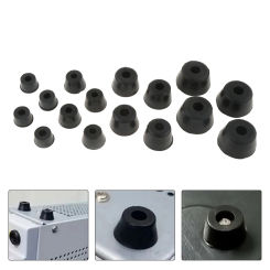 4pcs Rubber Furniture Feet Anti Slip Black Leg 20mm-48mm Floor Protector Reduce Noise Shock Pad Chair Table Cabinet Bed Desk