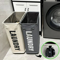 Laundry Basket Foldable Dirty Clothes Basket Clothes Organizer Yoga Storage Basket Home Assortment Box with Wheel Laundry Boxs