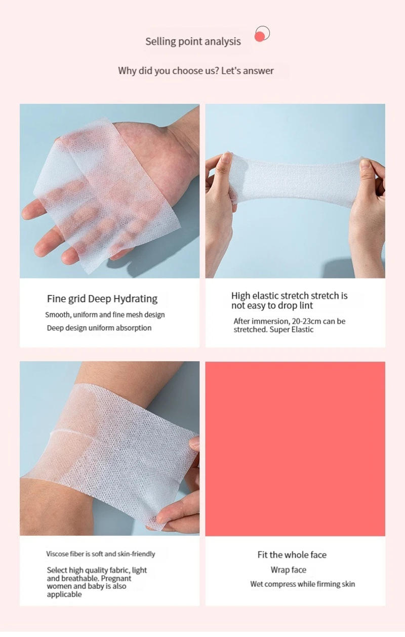 Description Picture 3 of item240PCS Multi Functional Cotton Pad Wet Cotton Special Stretchable Thin Makeup Remover Cotton Toner Facial Mask Paper Soft and Sk