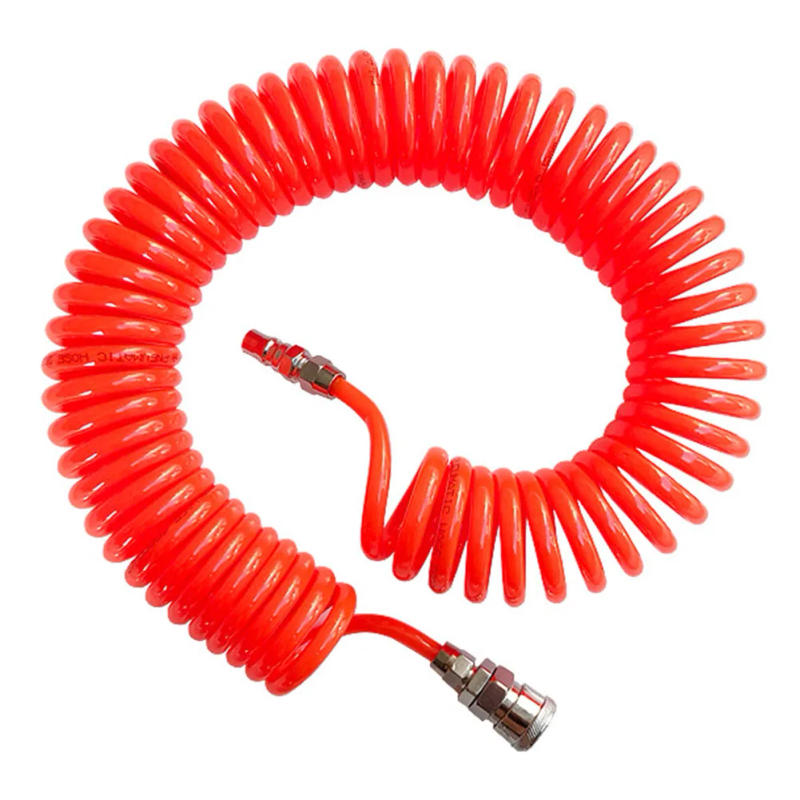 Description Picture 3 of item1pc PU Pneumatic Hose With Connectors 8x5mm Air Compressor Hose Pneumatic Telescopic Spring Tube 3 Meters Long Hardware