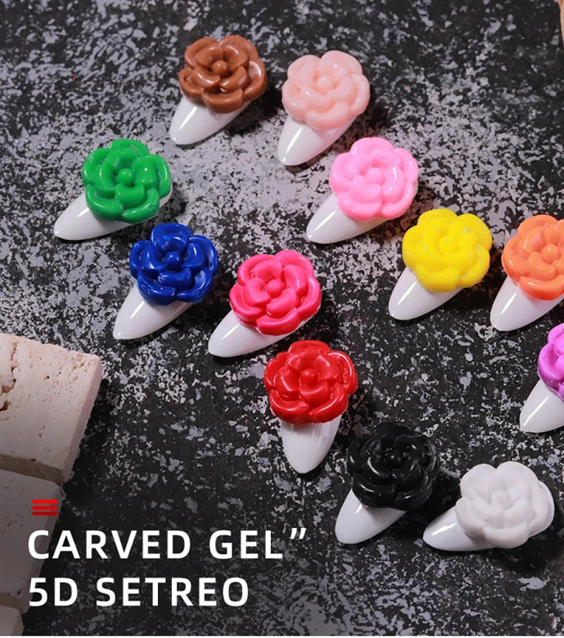 Description Picture 2 of itemVendeeni 12 Color Carved Gel Nail Polish DIY Plasticine UV LED Gel Varnish 3D Modeling Sculpture Gel Lacquer For Nail Art Design