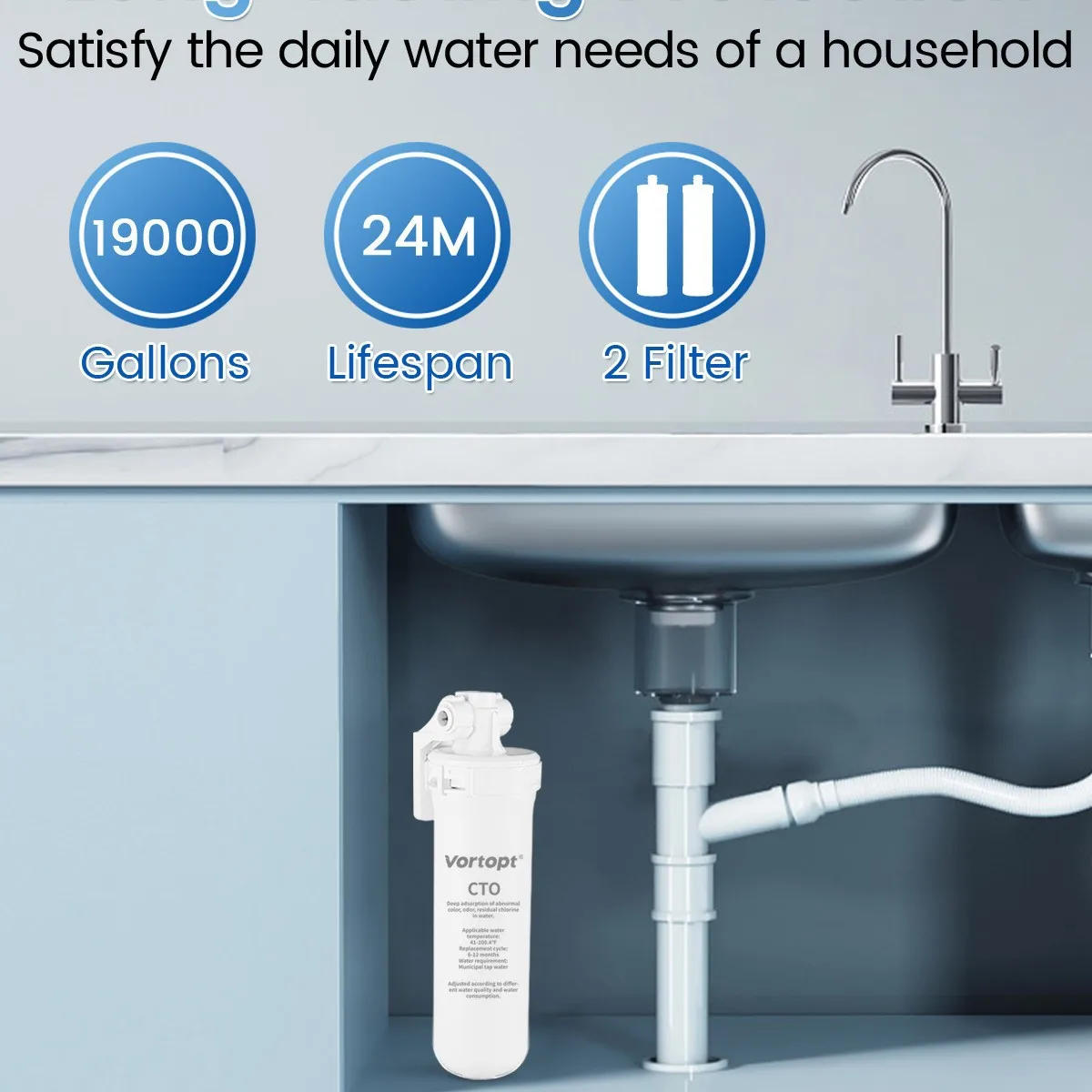 Description Picture 3 of itemUltrafiltration Membrane Water Purifier Kit with 1 Machine Core Hose Kitchen Faucet Connector for Pure Water Home Filter Syste
