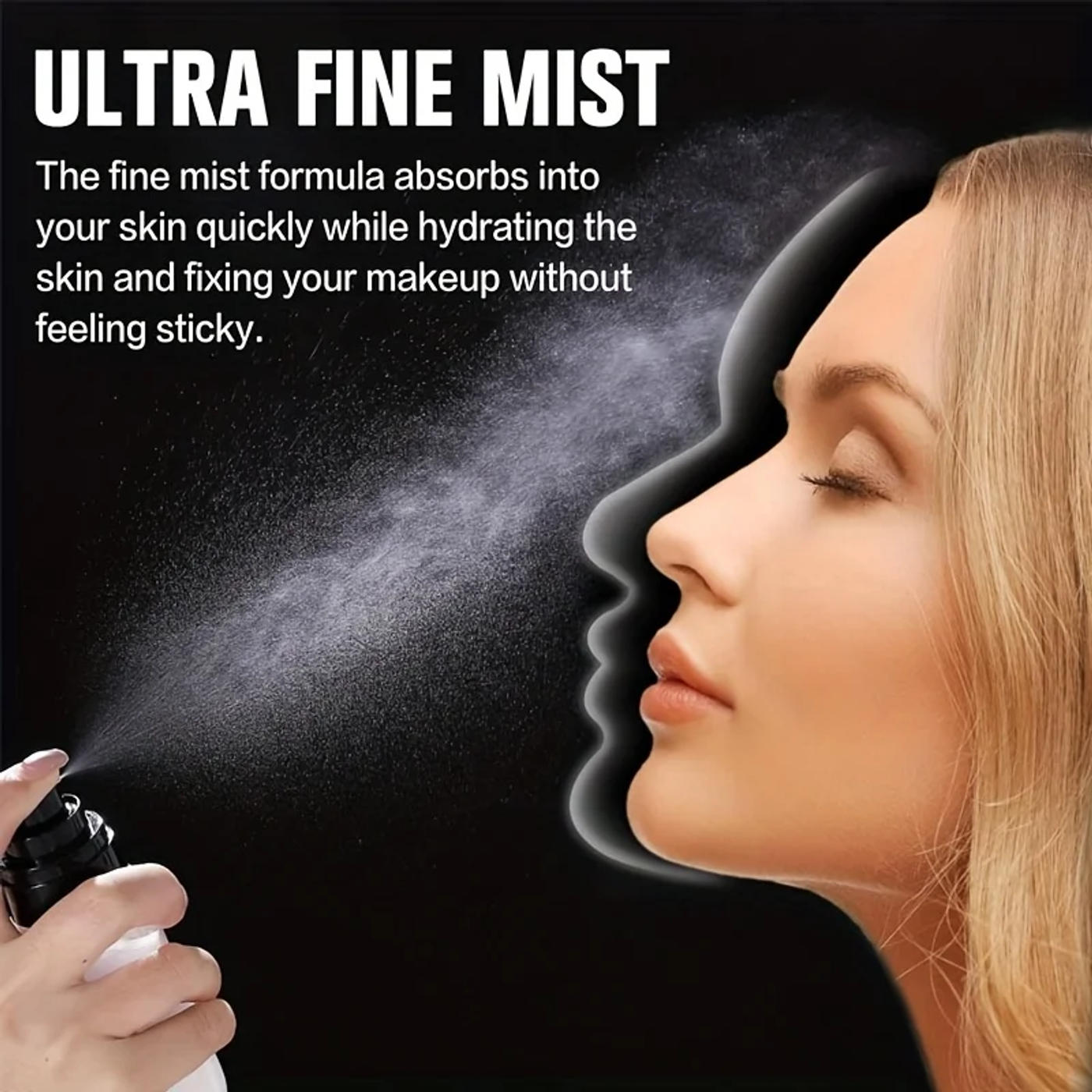 Description Picture 4 of itemHydrating Shimmer Setting Spray,Long Lasting Waterproof Oil Control Makeup Spray,Sweat-proof Hydrating Fixation Glow Finish