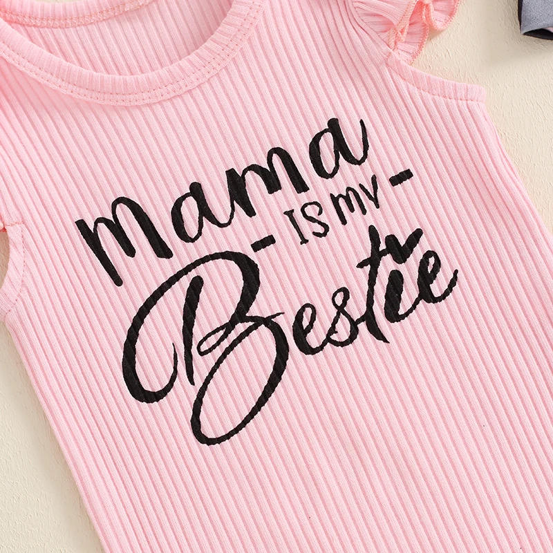 Description Picture 6 of itemBaby Girls Summer Shorts Sets Flying Sleeve Romper Camouflage Shorts Headband Sets