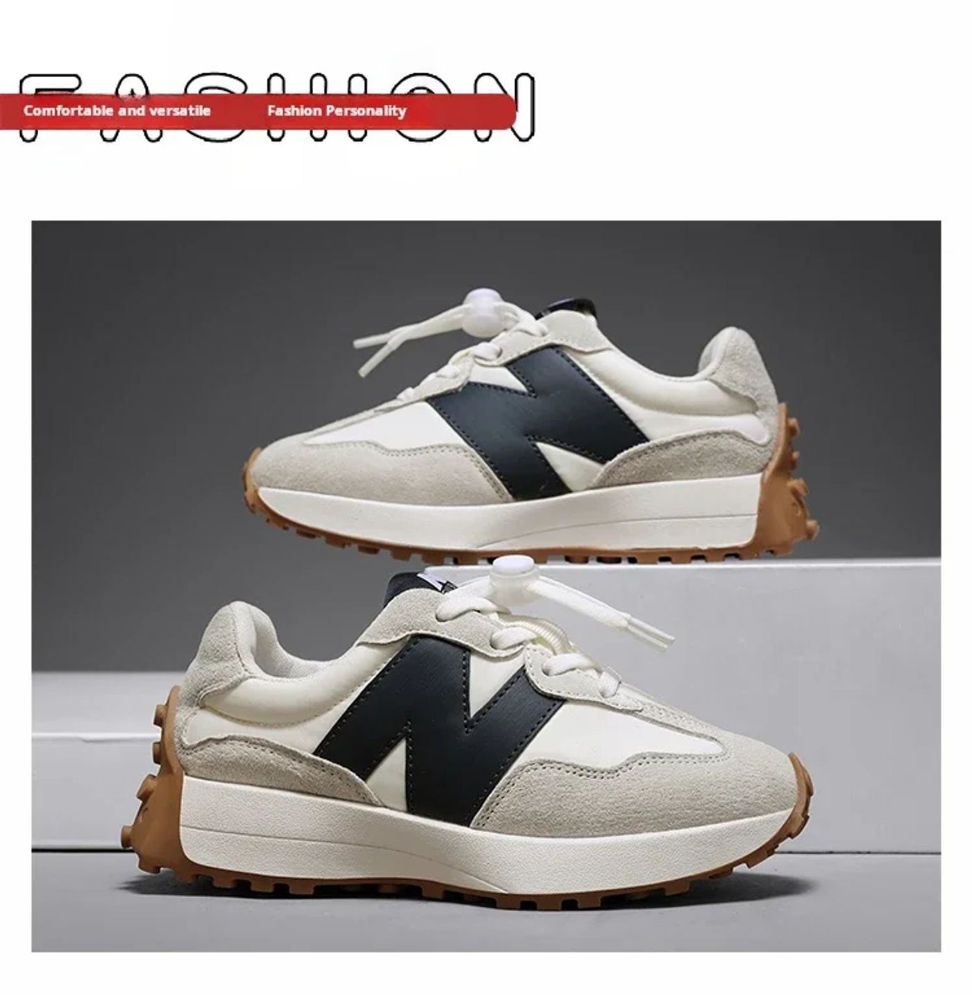 Description Picture 4 of itemChildren Sports Shoes Non-slip Soft Sole Shoes Kids Running Sneakers Comfort Lace-up Neakers Breathable Athletic Shoes