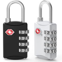 Anti-Theft Cable Luggage Lock Small Padlock TSA Customs Lock Padlock with Steel Cable Smart Combination Lock Customs Code Lock