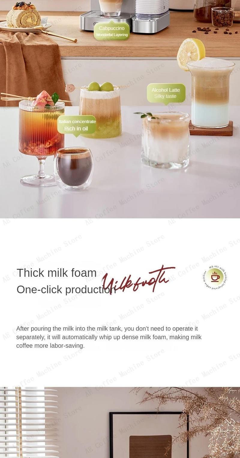 Description Picture 6 of itemAutomatic Coffee and Milk Frother All-in-one Machine 20bar Household Small Espresso Coffee Machine Multi-function Coffee Maker