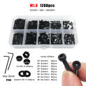 1 Set M1.6 M2 M2.5 M3 M4 M5 M6 M8 DIN912 Black Grade 12.9 Steel Allen Hexagon Hex Socket Cap Head Screw Bolt Nut Washer Kit Box