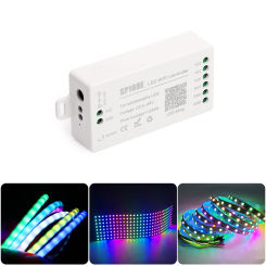SP108E Wifi LED Controller Smart Bluetooth Remote 2048 Pixels For Individual Addressable 3Pin 4Pin 5050 RGB Led Strip Light