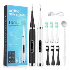 Electric Dental Scaler For Teeth Tartar Stain Tooth Calculus Remover Electric Teeth Plaque Cleaner Dental Stone Removal