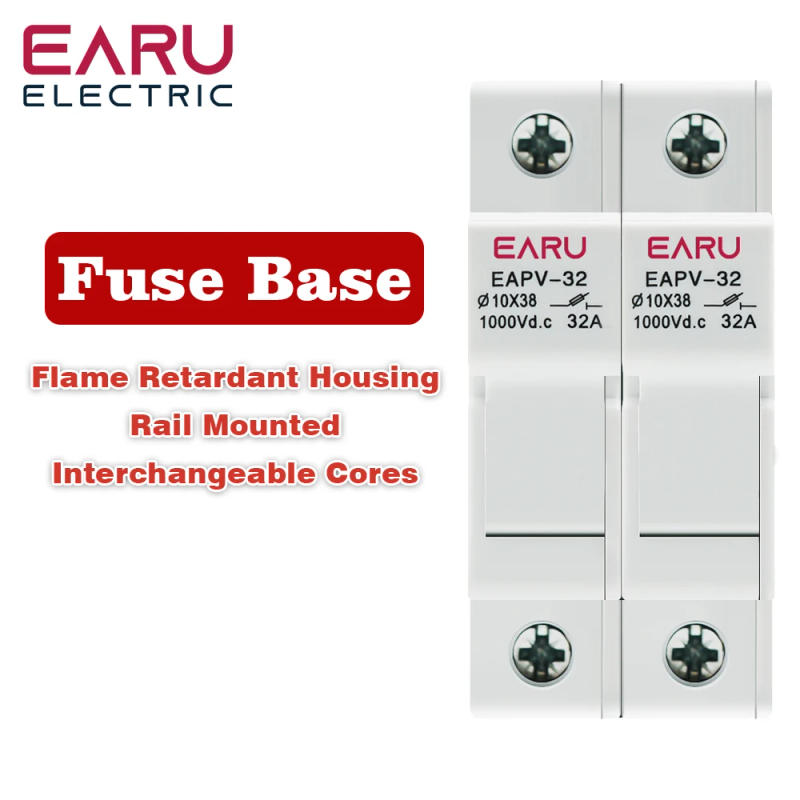 Description Picture 2 of item2P Din Rail Solar PV DC Fuse Holders suitable for 10*38mm DC PV Fuse Link for Solar Photovoltaic System Protection Protector