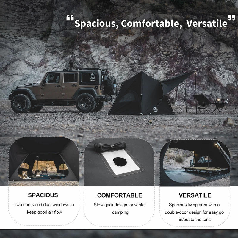 Description Picture 4 of itemOneTigris SOLO 2.0 HOMESTEAD CAMPING TENT Pro TC Version Shelter With Tent Poles for Bushcrafters & Survivalists Hunting Hiking