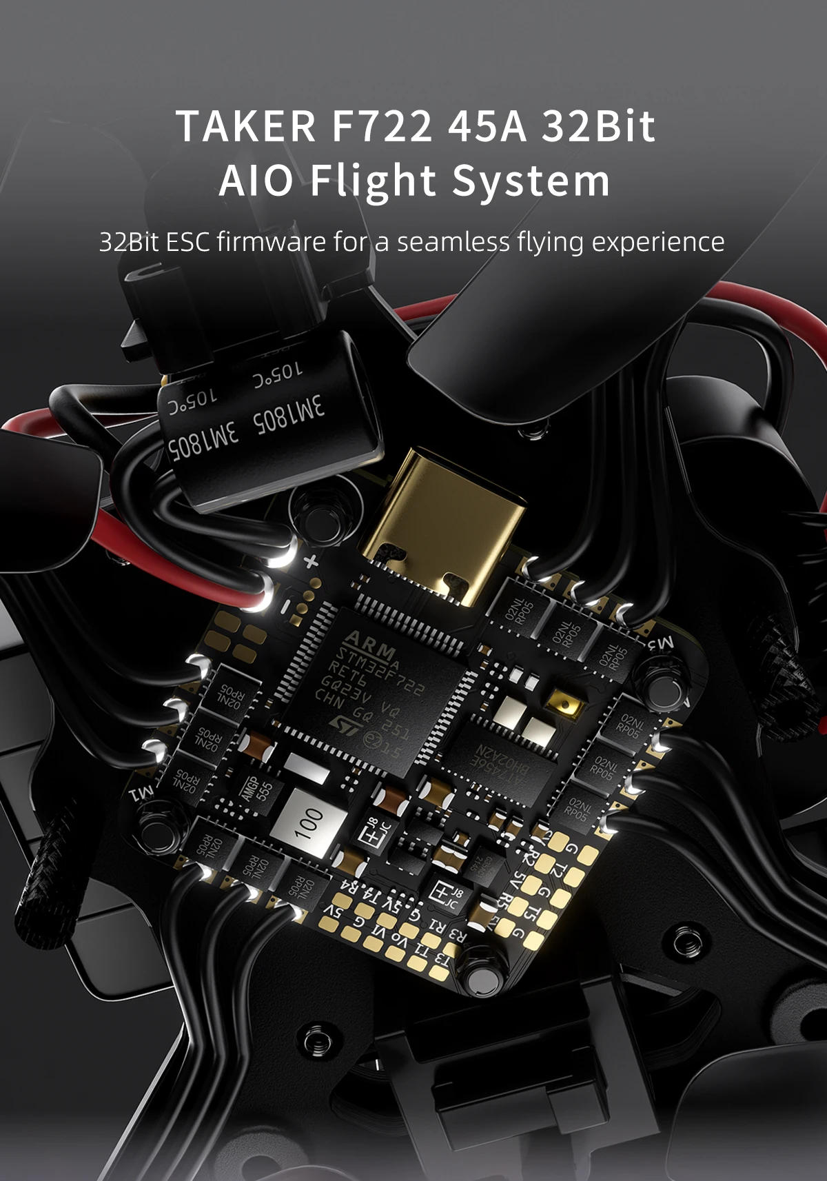 Description Picture 6 of itemGEPRC Cinelog30 V2 O3 FPV Ultralight FPV Racing Drone TAKER F722 45A AIO Flight Controller 1404 3850KV Motors RC FPV Quadcopter