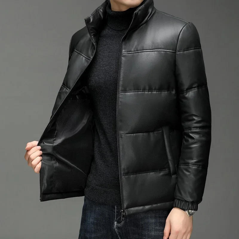 Description Picture 5 of item2022 new arrival natural sheepskin 90% white goose down jackets men,Genuine leather coat,x2261