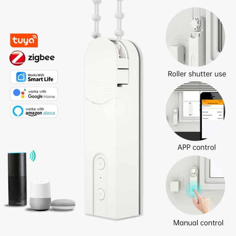 Description Picture 2 of itemTuya Smart ZigBee 3.0 DIY Chain Motorized Roller Shutter Blinds Shades Drive Curtain Motor Voice Control for Alexa Google Home