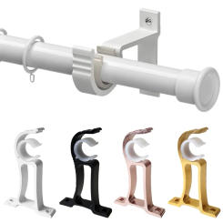 1pcs Curtain Rods Bracket Hanger Hook Rod Support Clamp Crossbar Fixing Clip Wall Hooks Organizer Rails Rack Home Storage