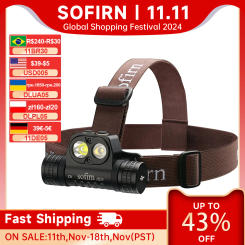 Sofirn HS20 2700lm USB C Rechargeable LED Headlamp 18650 Powerful Headlight with Spotlight&Floodlight Dual Switch Indicator