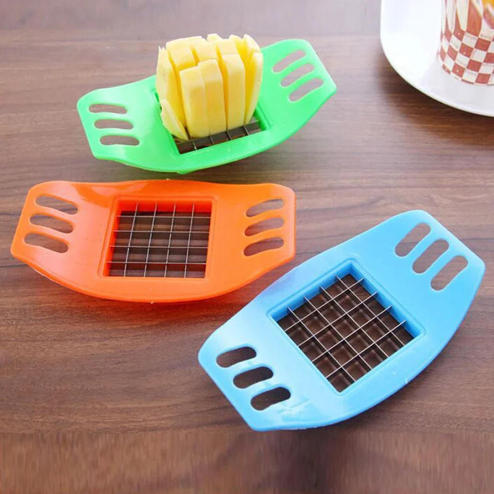 Description Picture 4 of item1Pc Home Vegetable Slicer Cutter Chopper Chips Making Tool Egg Cuter Potato Cutting Fries Making Tool Kitchen Accessorie Gadgets