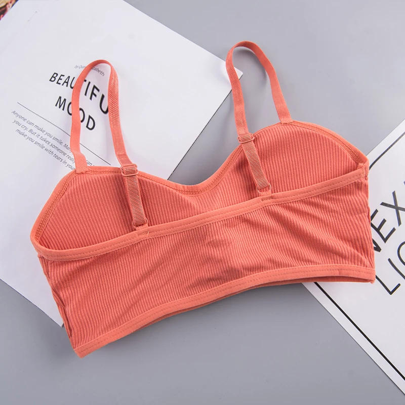 Description Picture 5 of itemWomen Rib Crop Tops Sexy Active Bras No Wire Push Up Bra Intimates Brassiere Underwear Female Solid Lingerie Wireless Bralette