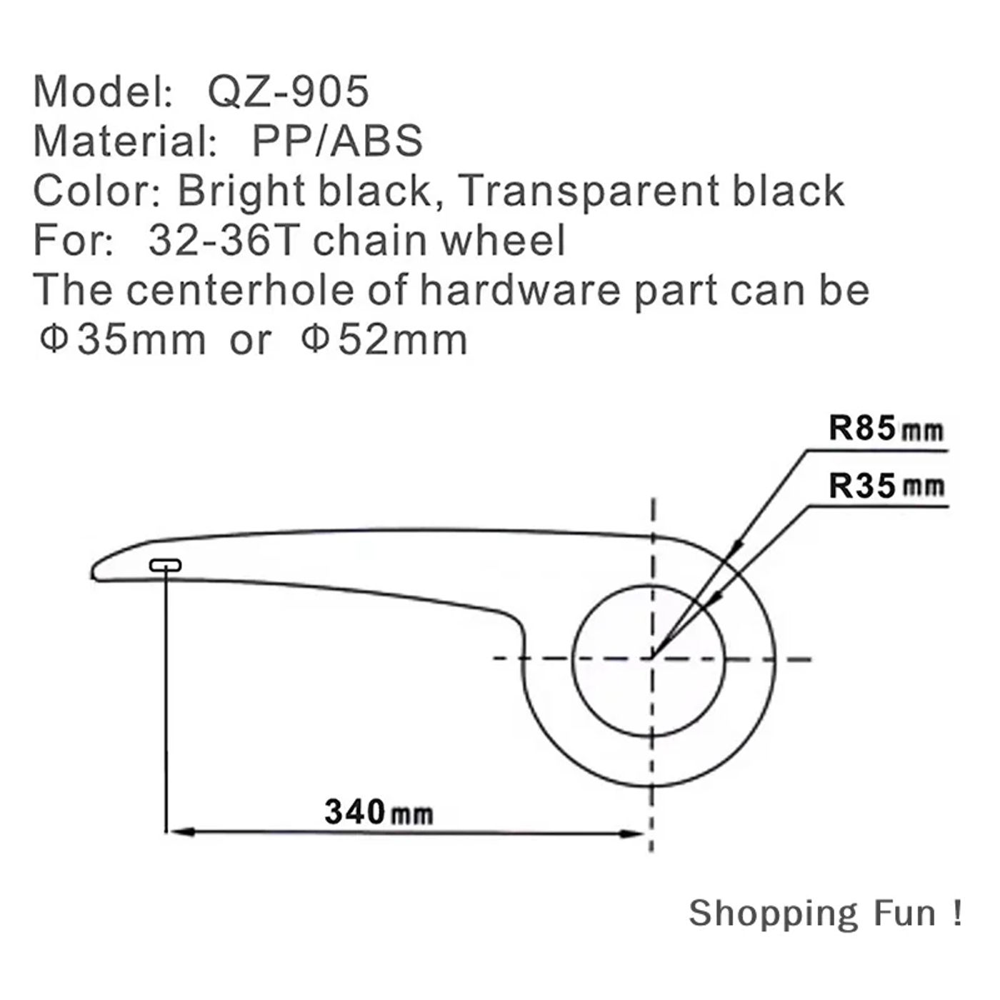 Description Picture 6 of itemBike Chain Guard Fit For 32-36 Teeth Universal Bicycle Chain Guard Kids Sturdy Bike Chain Cover For Bike Accessories-B2