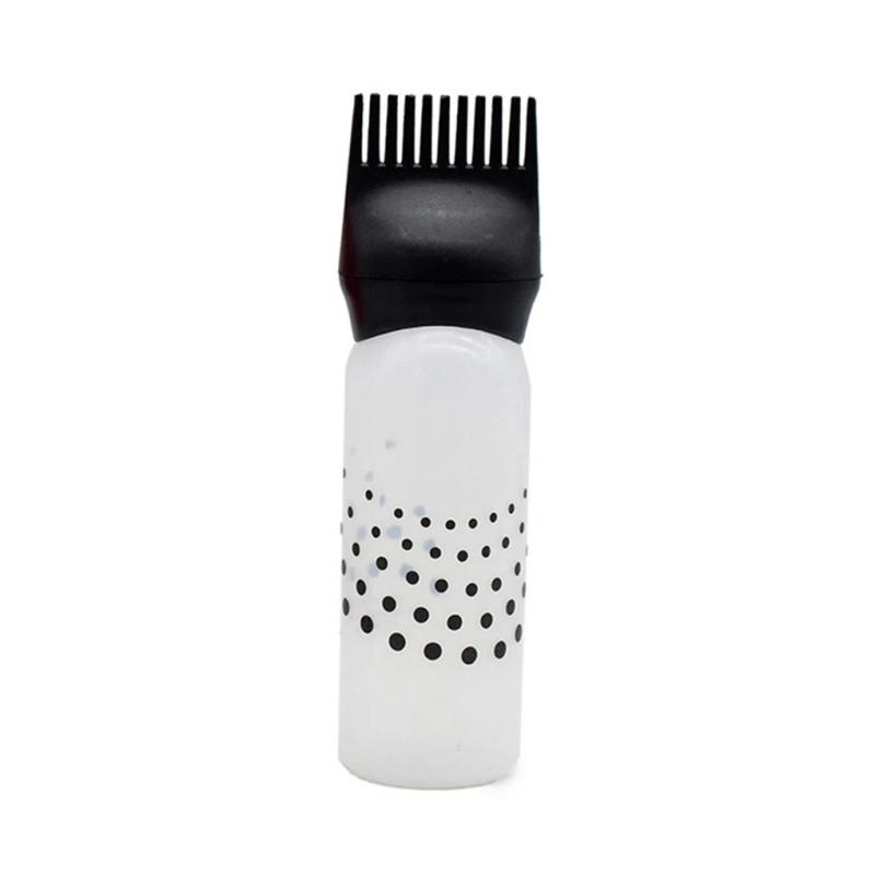 Description Picture 2 of itemBarber Shop Portable 120ml Hair Dye Applicator Bottle Filling Brush Dispenser with Scales Hairdressing Accessories