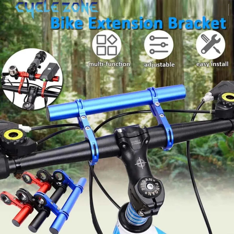 Description Picture 2 of item20CM Bicycle Handlebar Extended Bracket MTB Headlight Mount Extented Bar Road Mountain Bike Handlebar Riding Frame Bicycle Clip